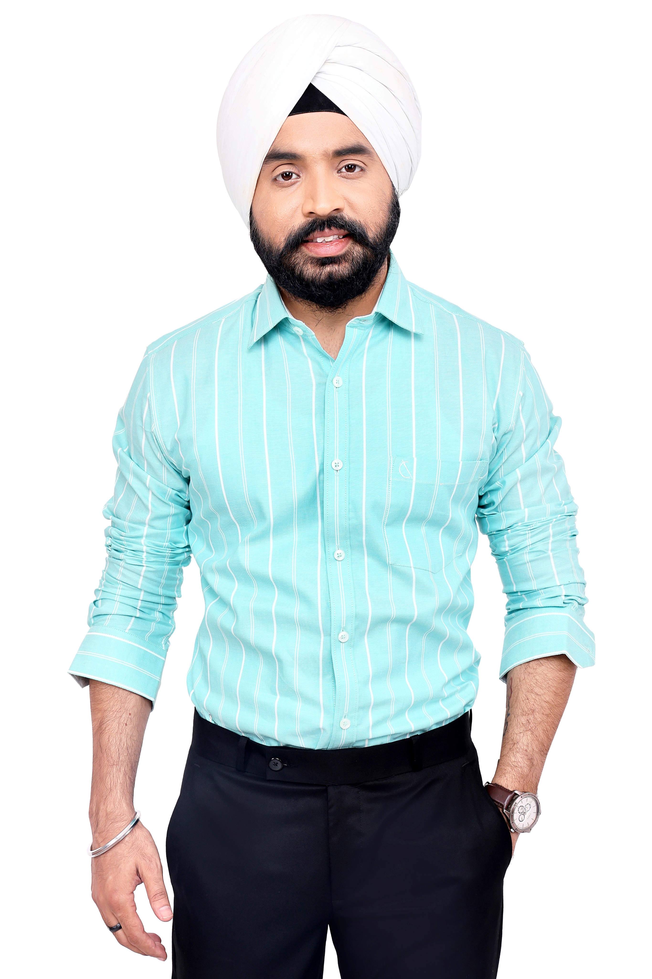 STRIPES SLIM FIT FULL SLEEVES SHIRT