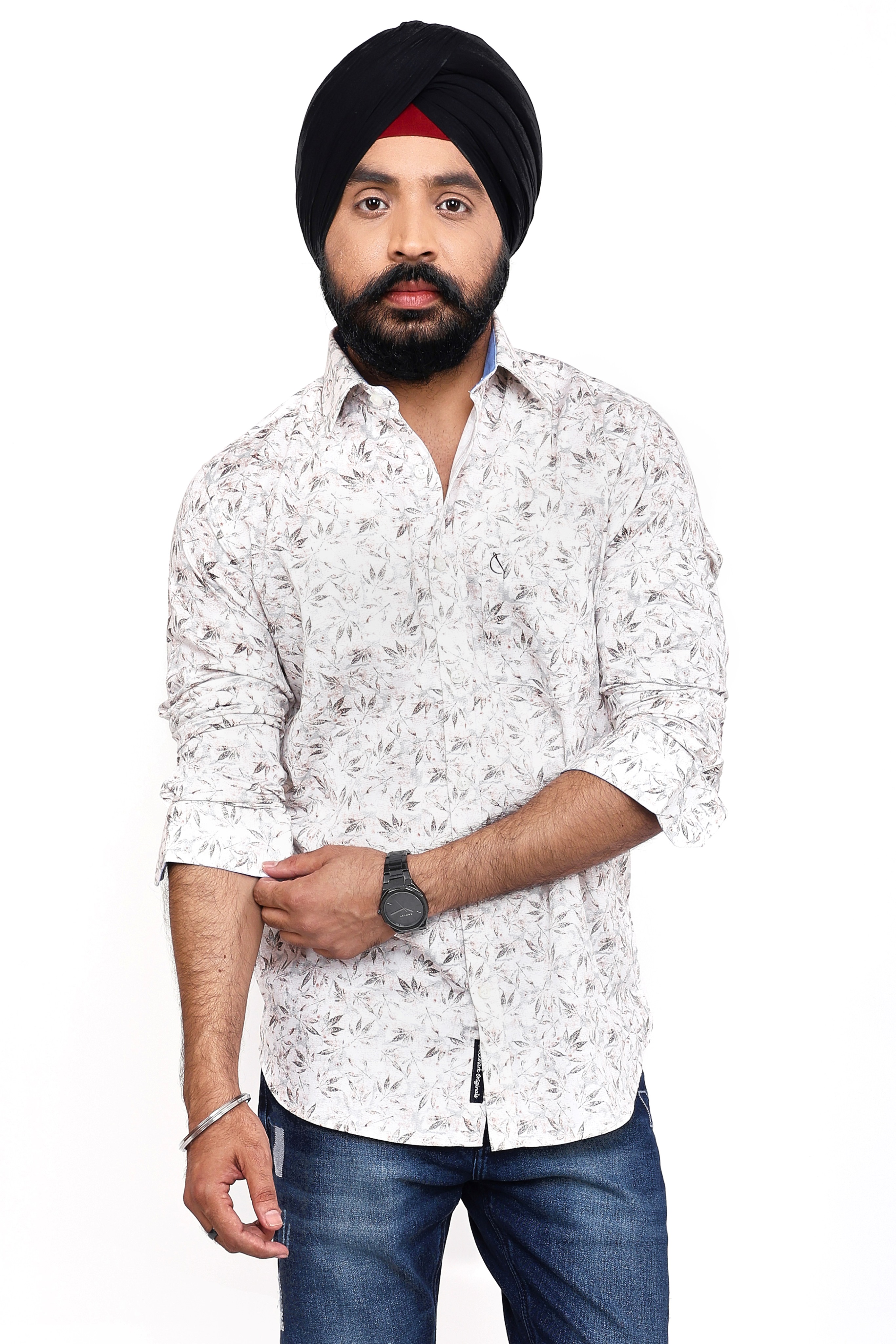 PRINTED SLIM FIT FULL SLEEVES SHIRT