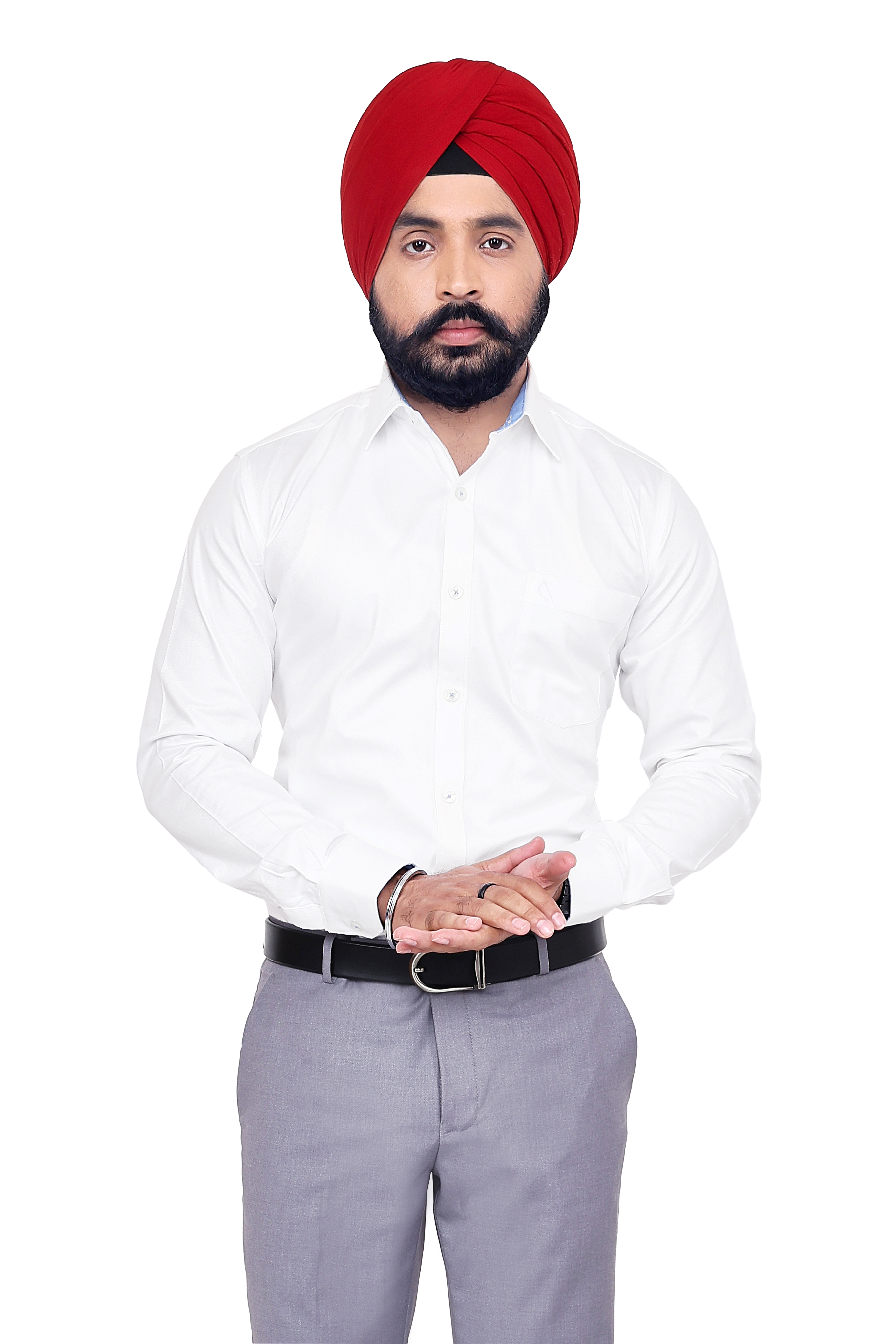 PLAIN WHITE  SLIM FIT FULL SLEEVES SHIRT