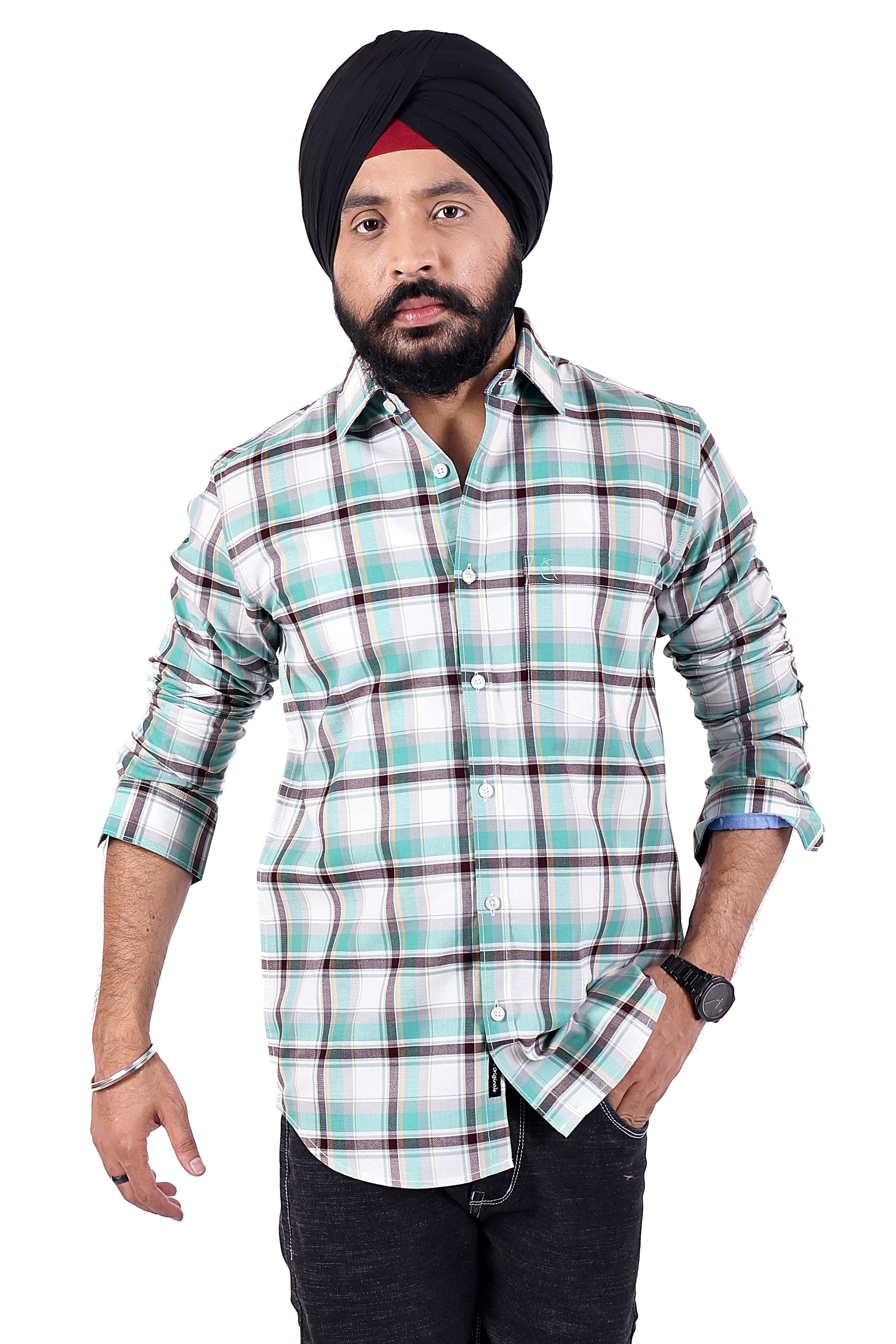 CHECKED SLIM FIT FULL SLEEVES SHIRT